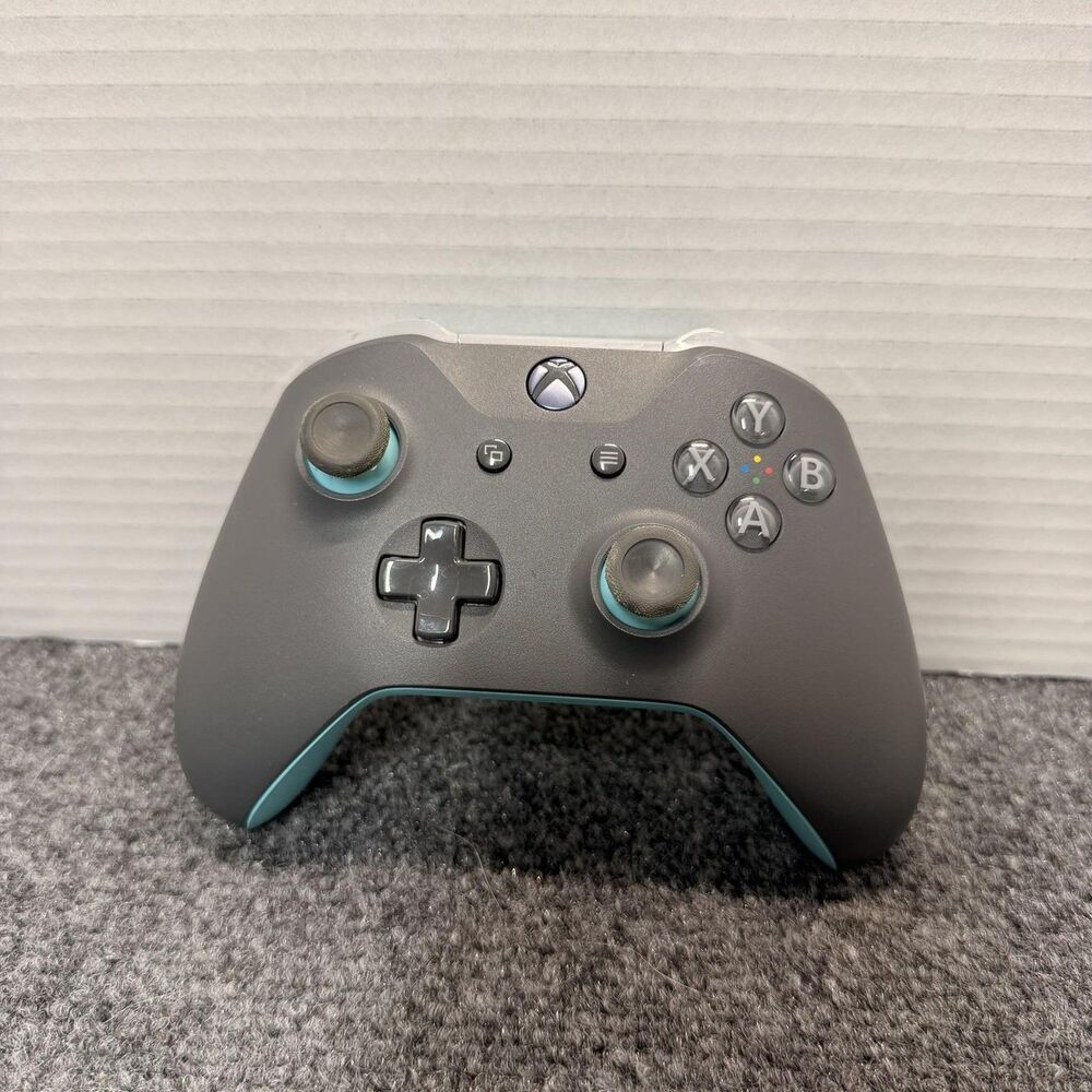 Microsoft Xbox One Wireless Controller Model 1708 Gray Blue Tested OEM Gamepad
